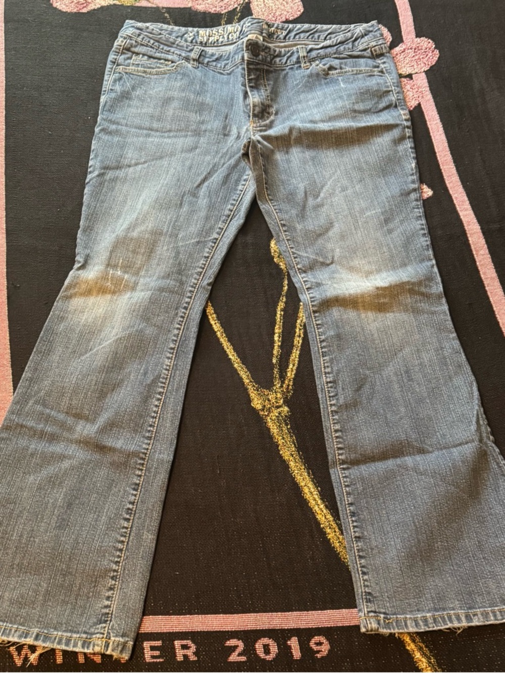 Mossimo Supply Company Classic Straight-Leg Blue Jeans Size 15 (junior)